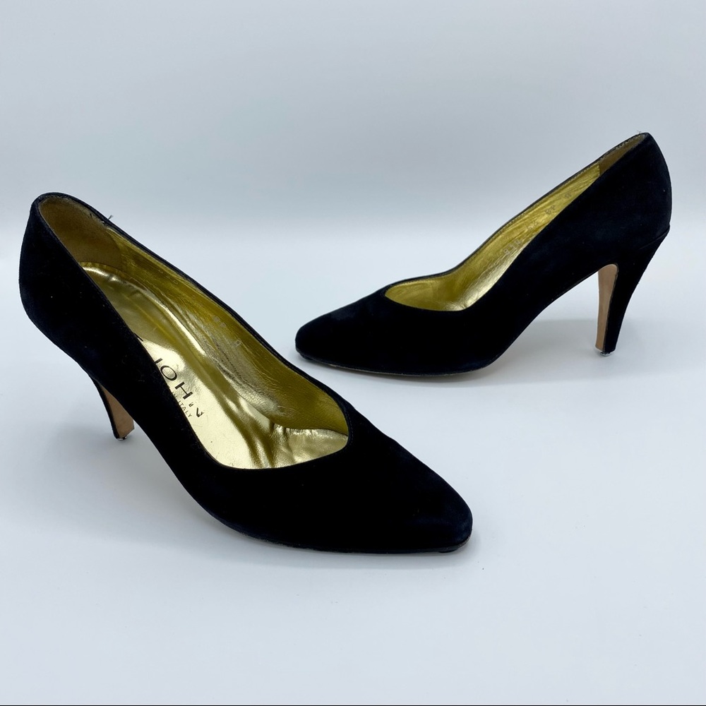St. John Black Suede Pumps Size 5.5